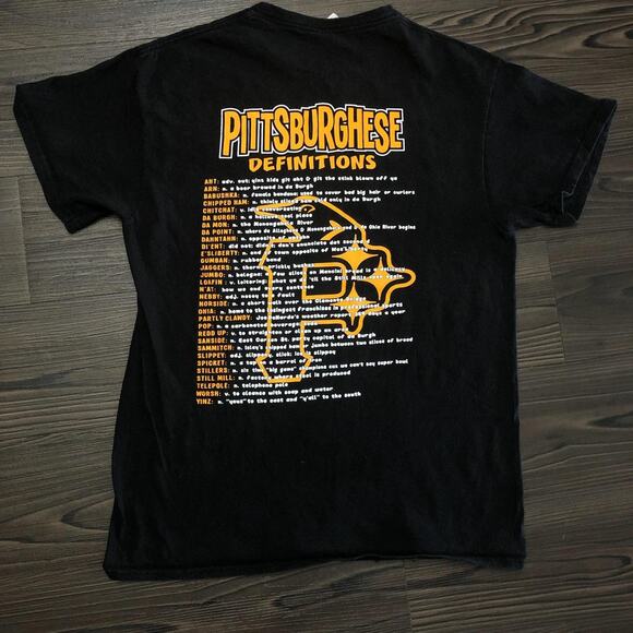 Black ‘Pittsburghese’ Slang Graphic Tee - Picture 2 of 4